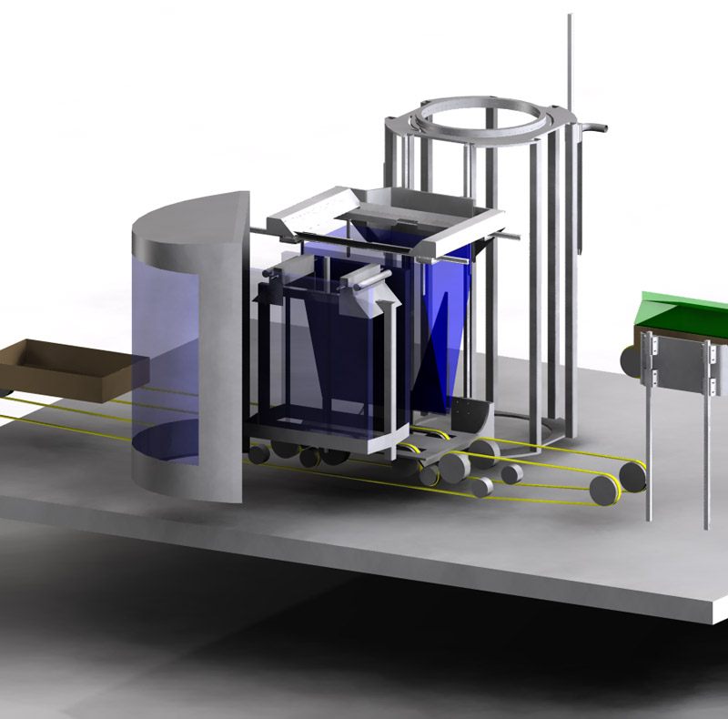 Výplň sáčku v krabici