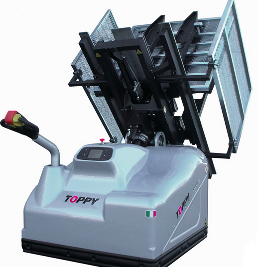 Mobilna obracarka palet do wyższych stosów