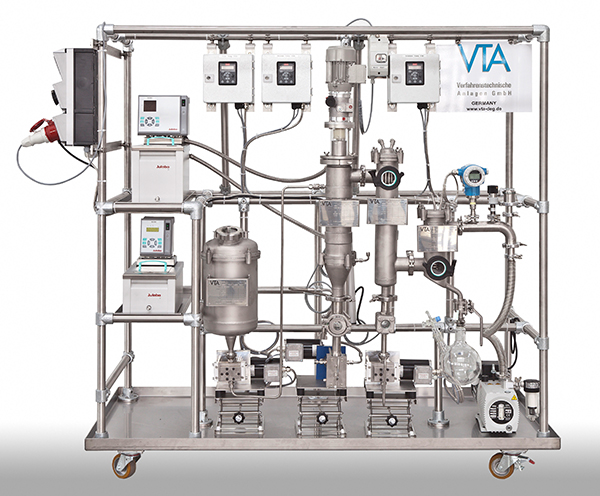 Pilot wiped film distiller