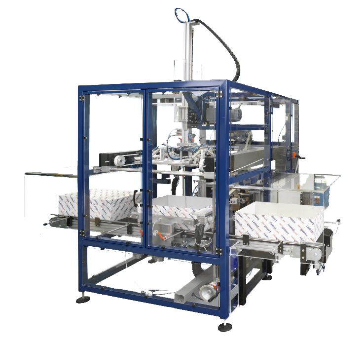 Aplikator wieczek do pudełek z tektury falistej