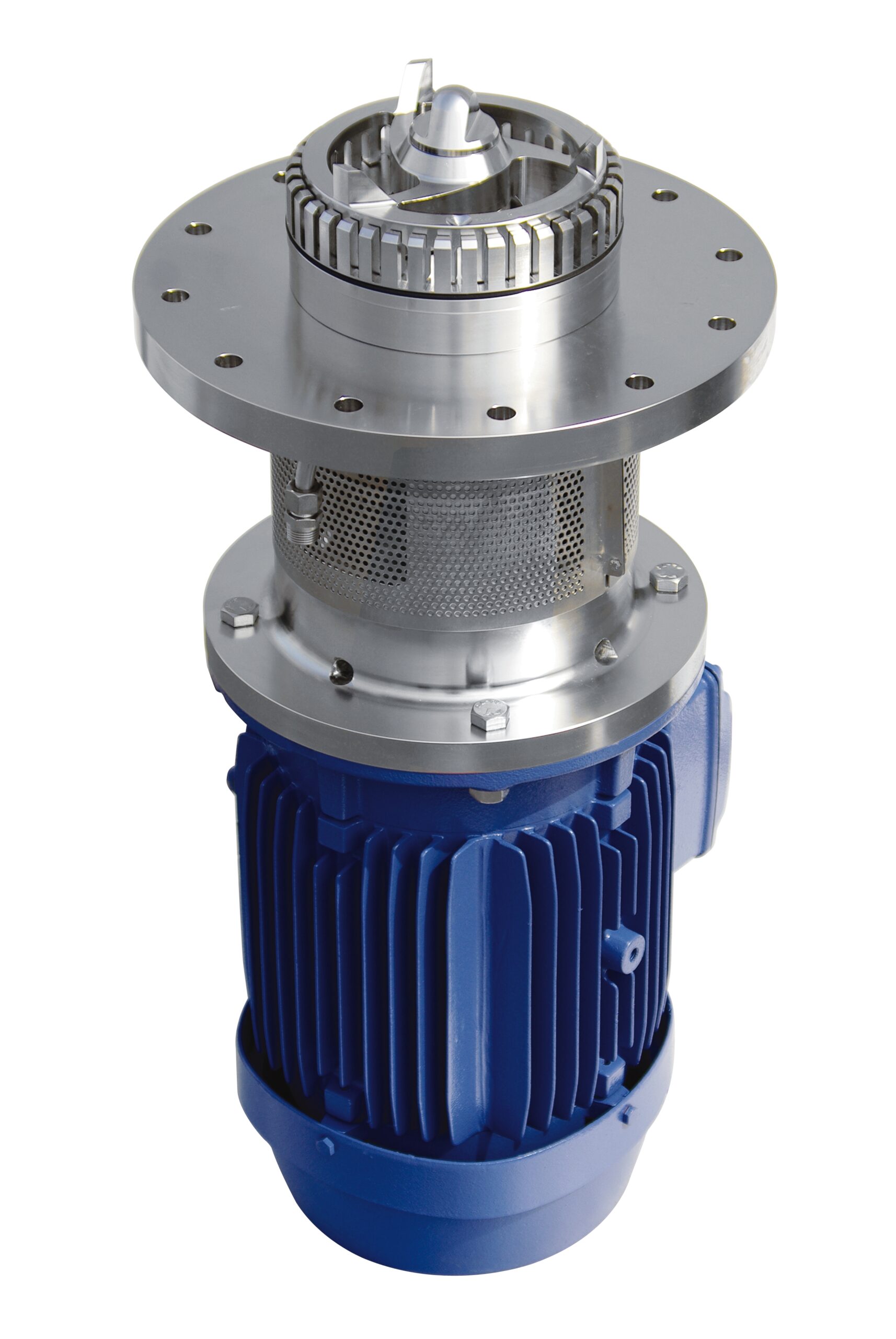 Tételes diszpergálógép az edények alulról történő beviteléhez