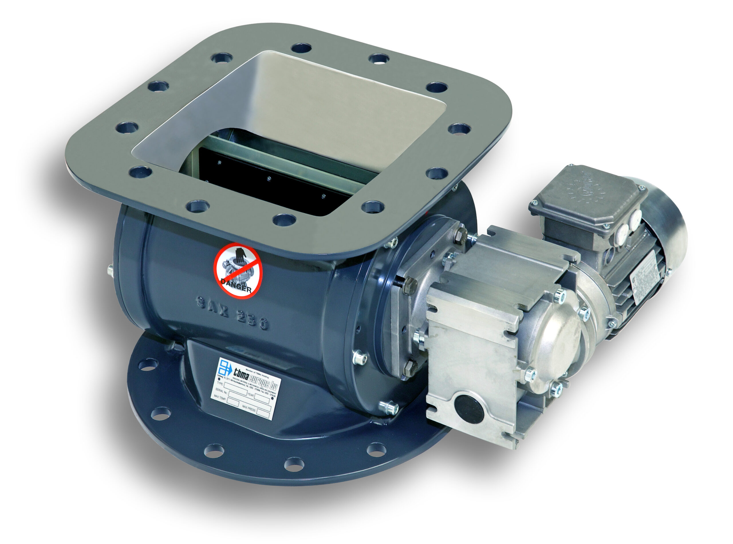 Lekki obrotowy zawór przeciwpyłowy