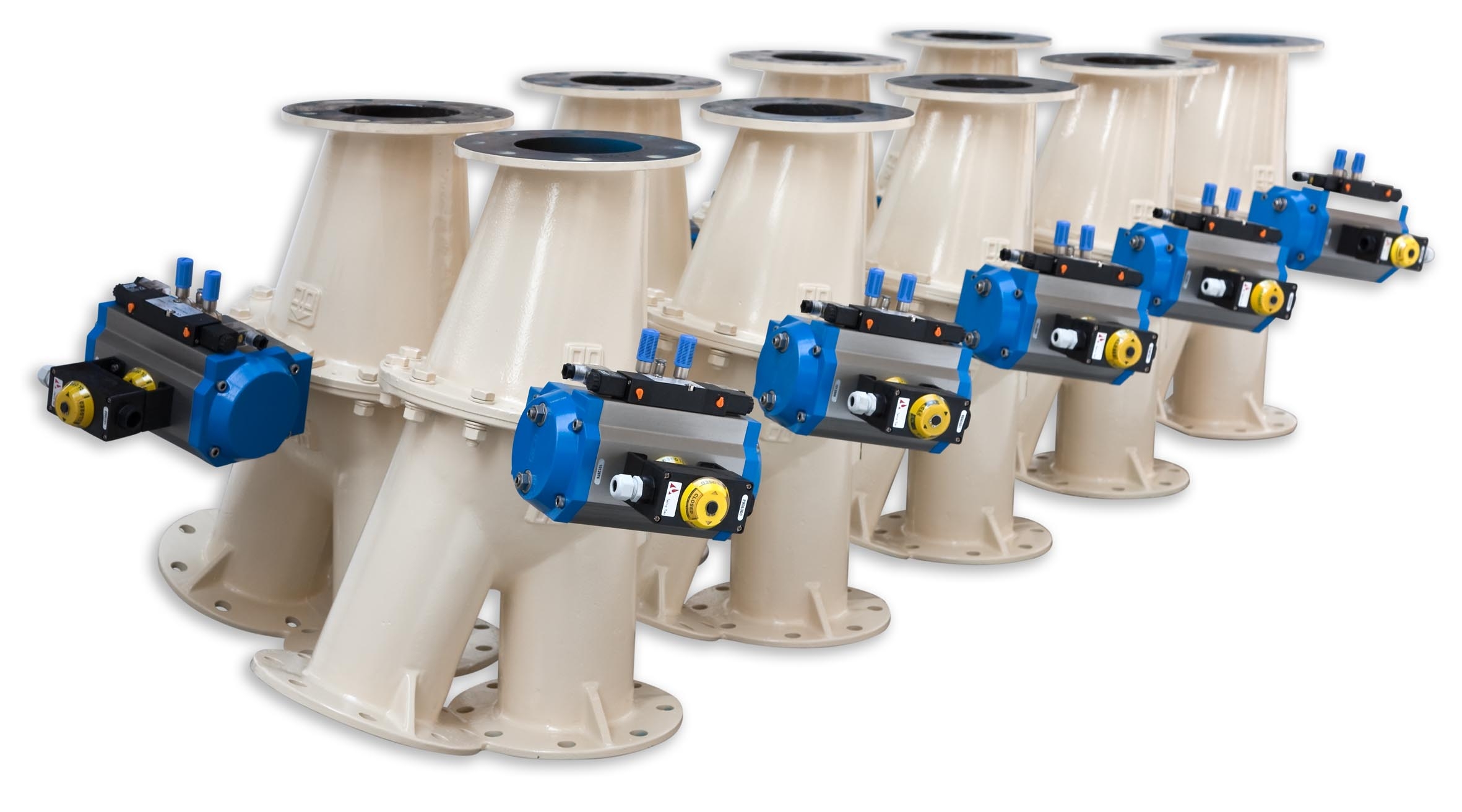 Dwudrożny klapowy zawór przełączający