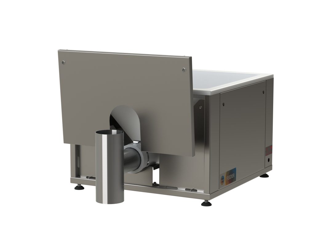 Feeder with flexible wall hopper