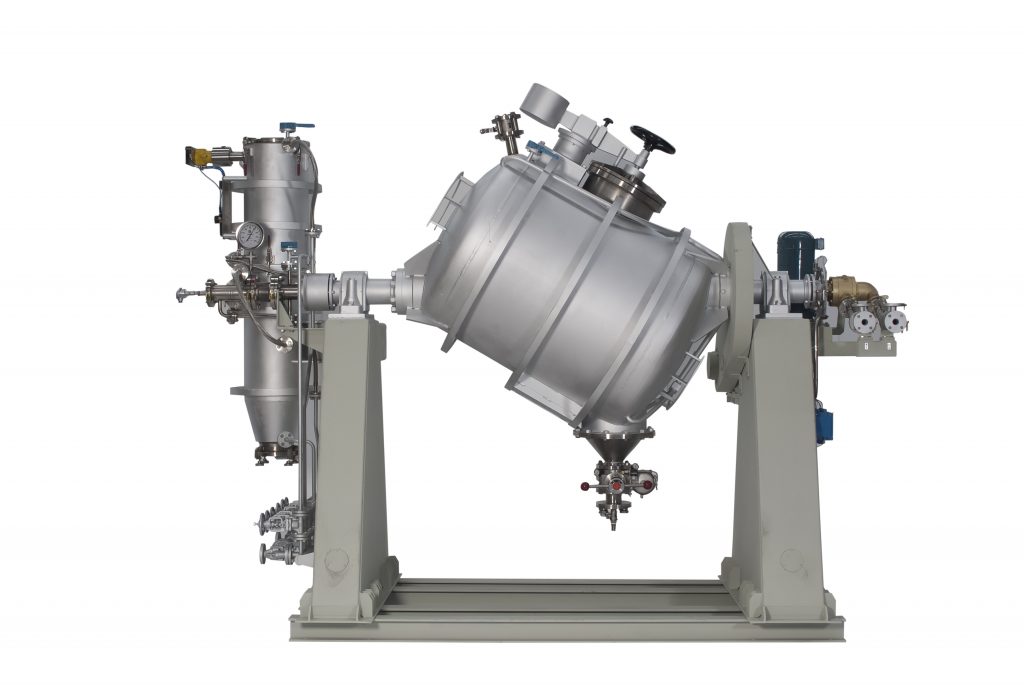 Tumble dryer for granulated plastics