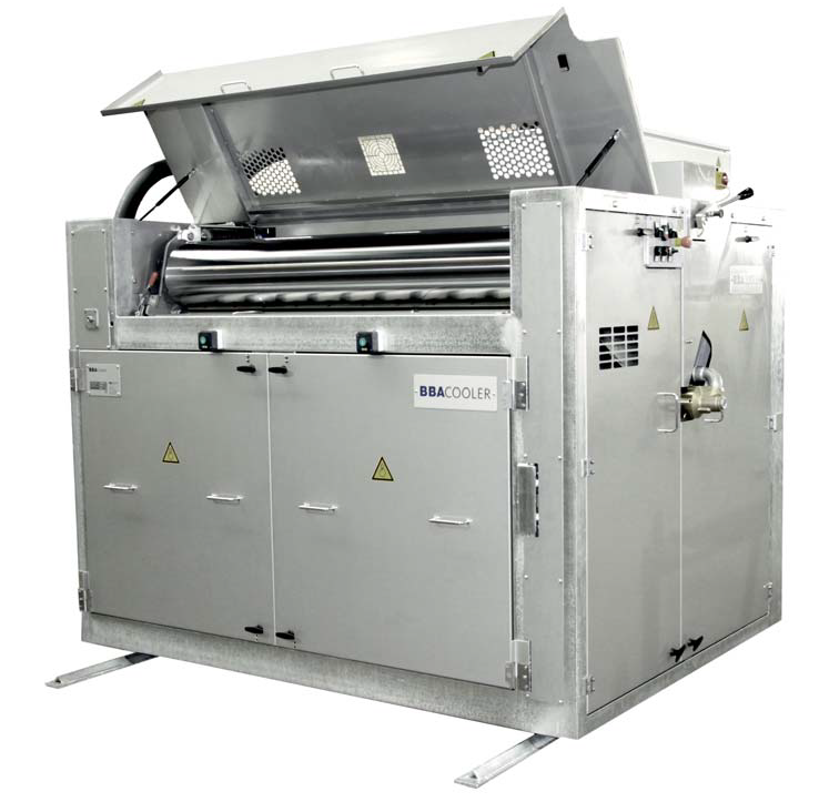 Vysokokapacitní bubnový chladič pro vytlačování taveniny za tepla