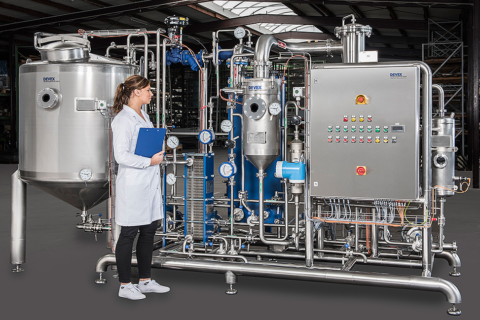 Pilotażowa instalacja wyparna do odzyskiwania ekstraktów