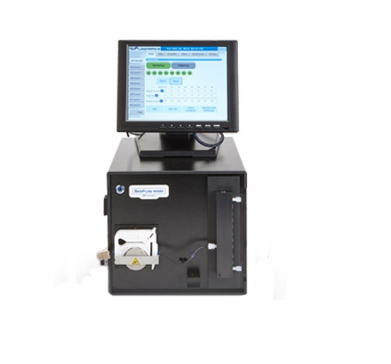 Online sampling system for larger scale bioprocesses