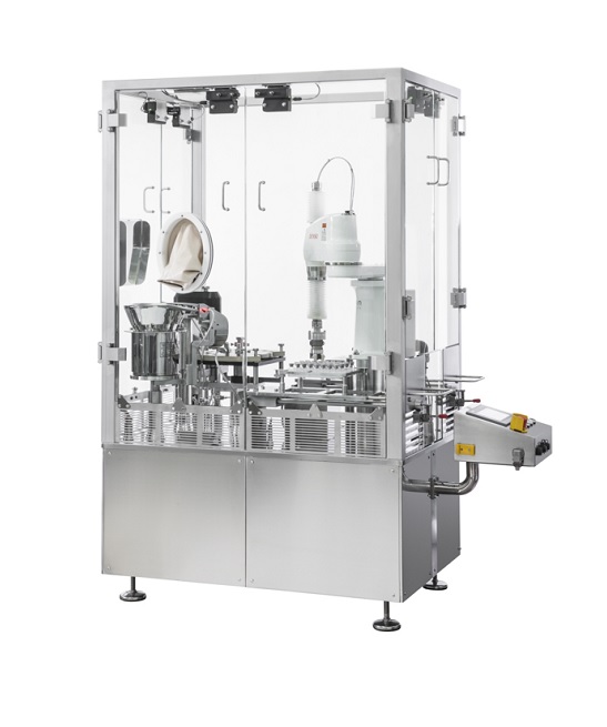 Aseptický stroj na uzavírání uzávěrů lahviček