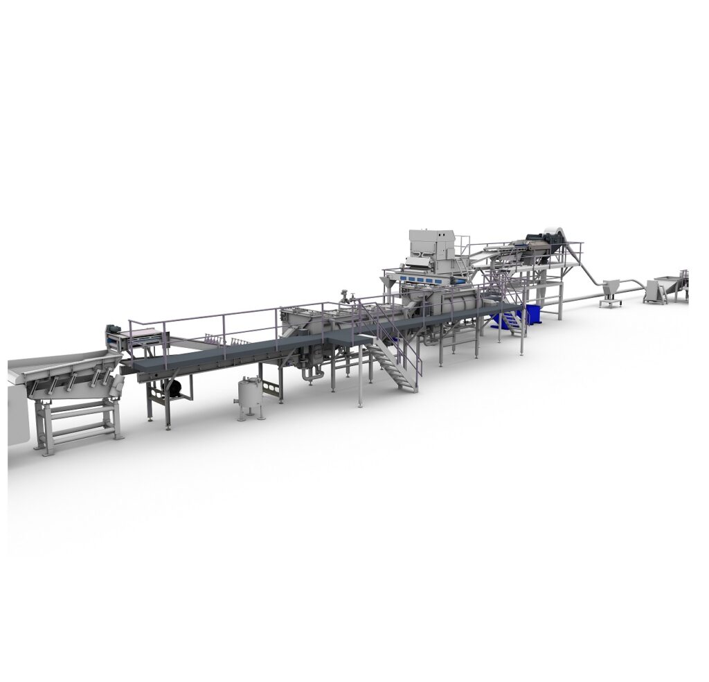 Sunflower seeds frying line