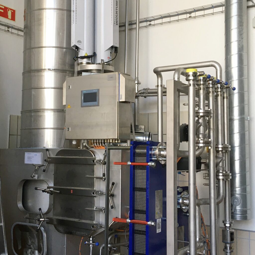 Energy recovery unit for potato chips production line