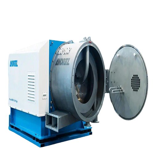 Folyamatos szűrőcentrifuga szilárd-folyadék elválasztáshoz