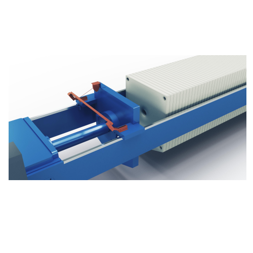 Piston stroke control for filter press