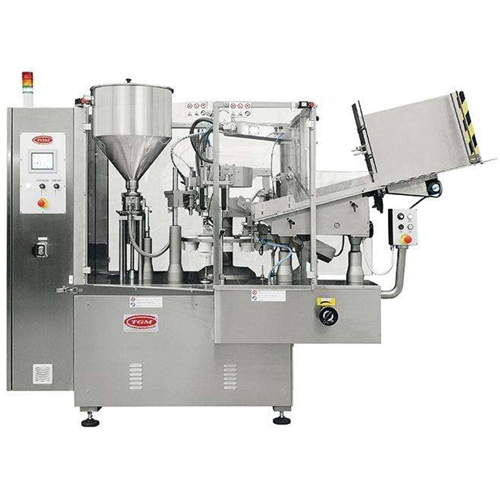 Tube filling and sealing for metal and plastic tubes