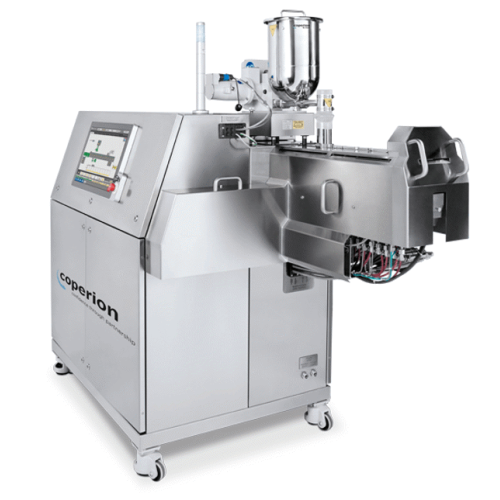 Farmaceutické dvoušnekové extrudery