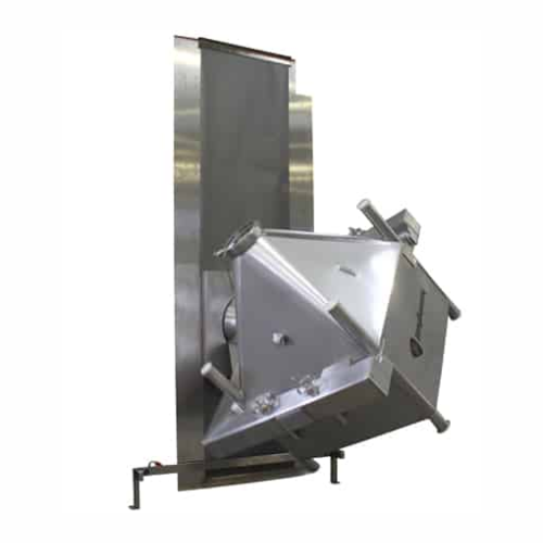 Industrial bin blenders for uniform batch production