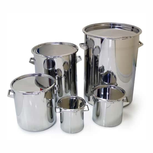 Nerezové sudy pro skladování prášku