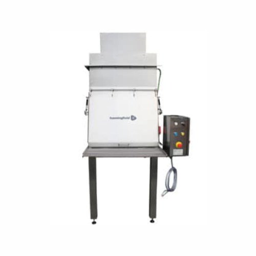 Stanice pro vykládání pytlů s regulací prachu