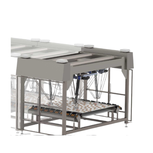 Robotický systém pro vychystávání a umísťování pečiva