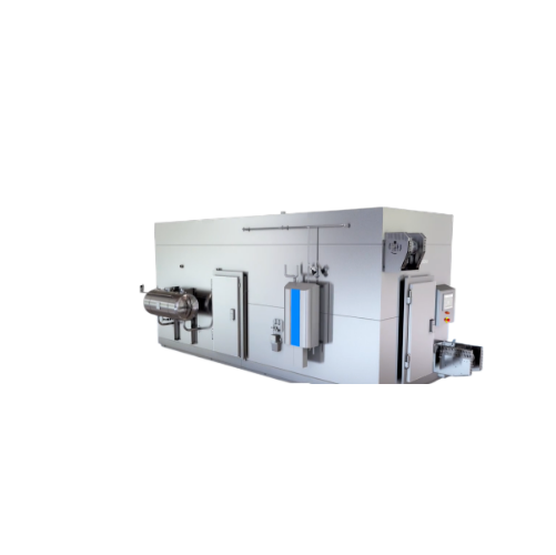 Compact spiral freezer for food processing