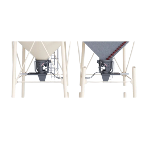 Unloader for conical bottom silos