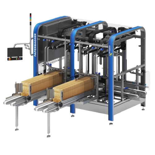 Automatizovaný systém pro vkládání papírových sáčků