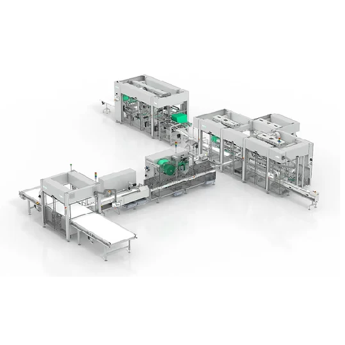 Pozioma owijarka przepływowa do pakowania żywności