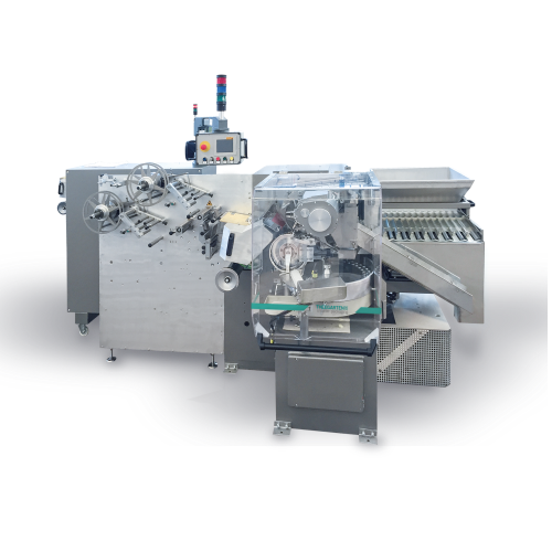 System owijania wstępnie uformowanych produktów podwójnym skrętem