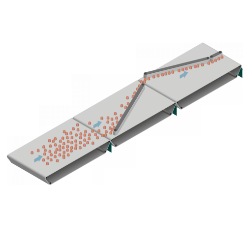 Przenośnik oddzielający i wyrównujący do systemów pakowania