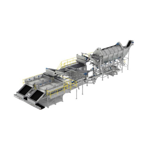 Průmyslová mycí linka na brambory