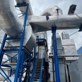 Dry flue gas cleaners