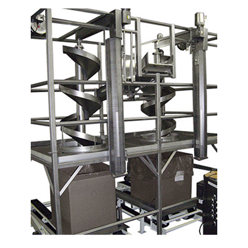 Wysuwana spiralna rynna zsypowa do transportu materiałów sypkich