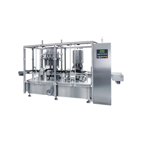 System napełniania i zamykania cieczy w ruchu ciągłym z dużą prędkością