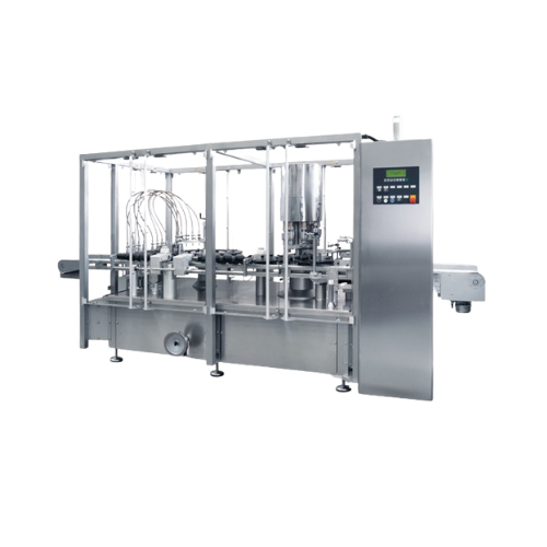 Monoblok do napełniania i zamykania cieczą w ruchu ciągłym