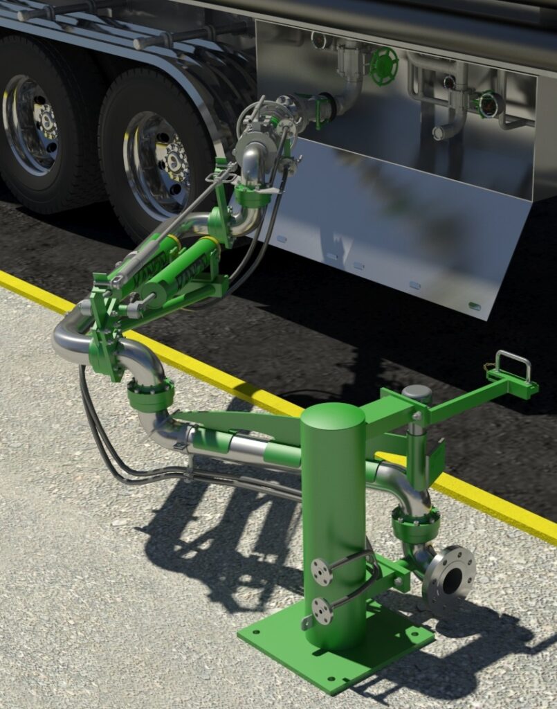 Bottom loading arm