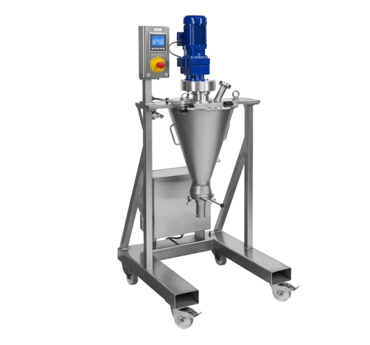Laboratory conical screw mixer