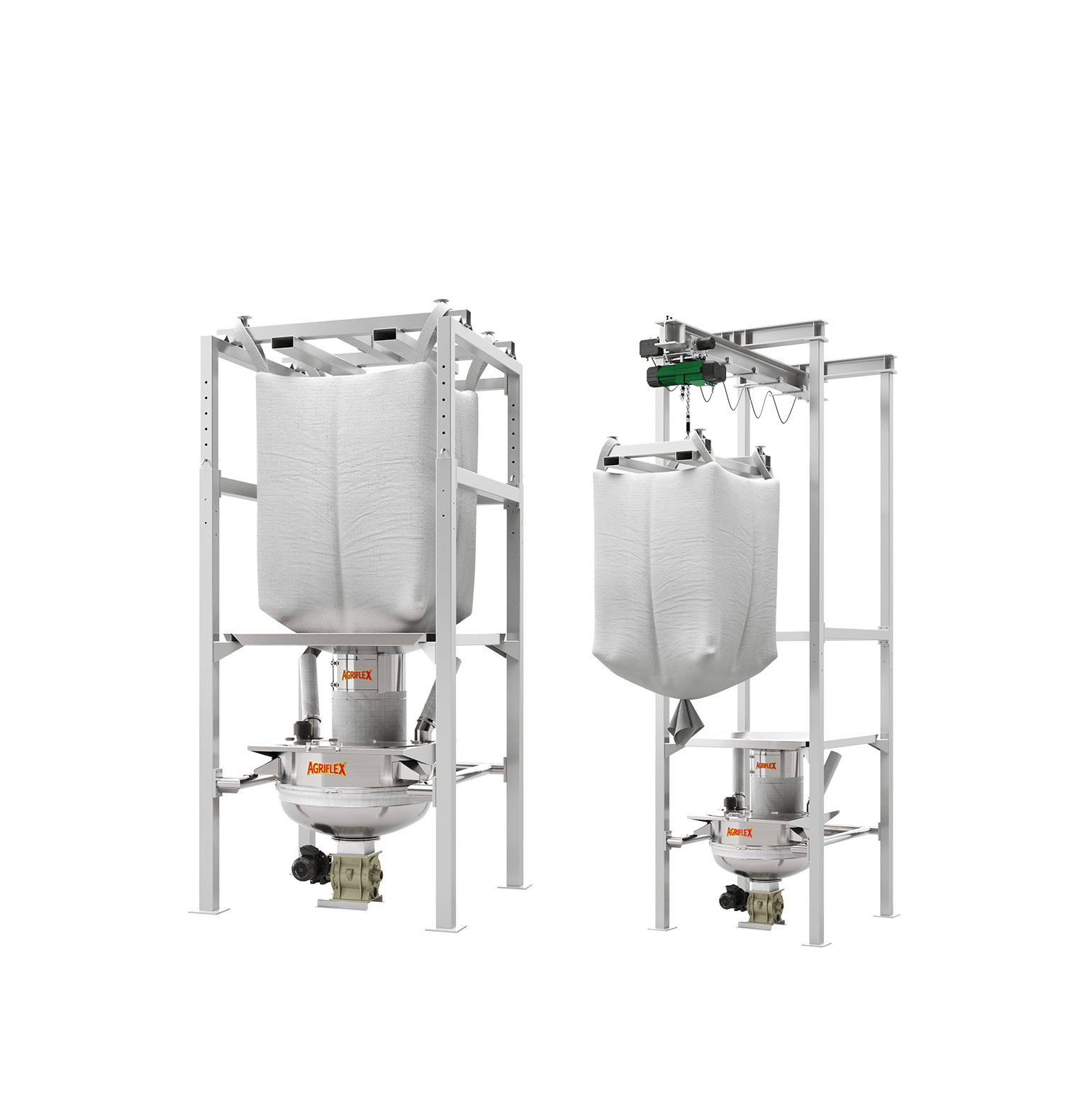 Stacja opróżniania worków Big-Bag do obsługi proszków luzem