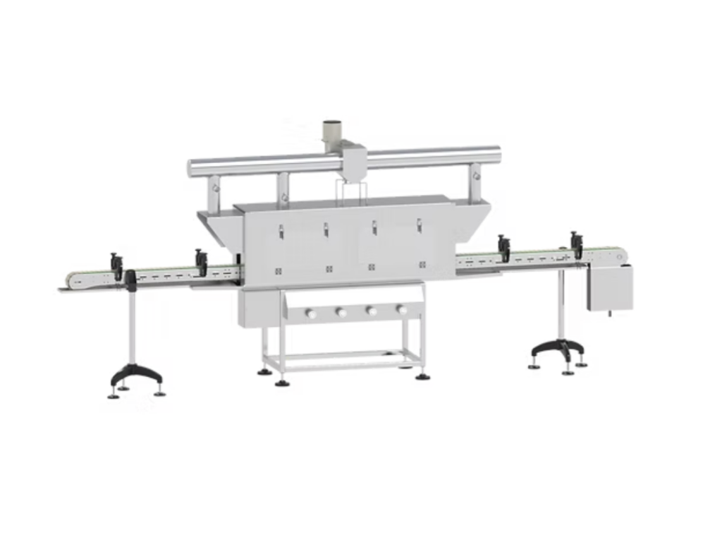Sleeve applicator and steam tunnel system for full-body shrink labeling of bottles