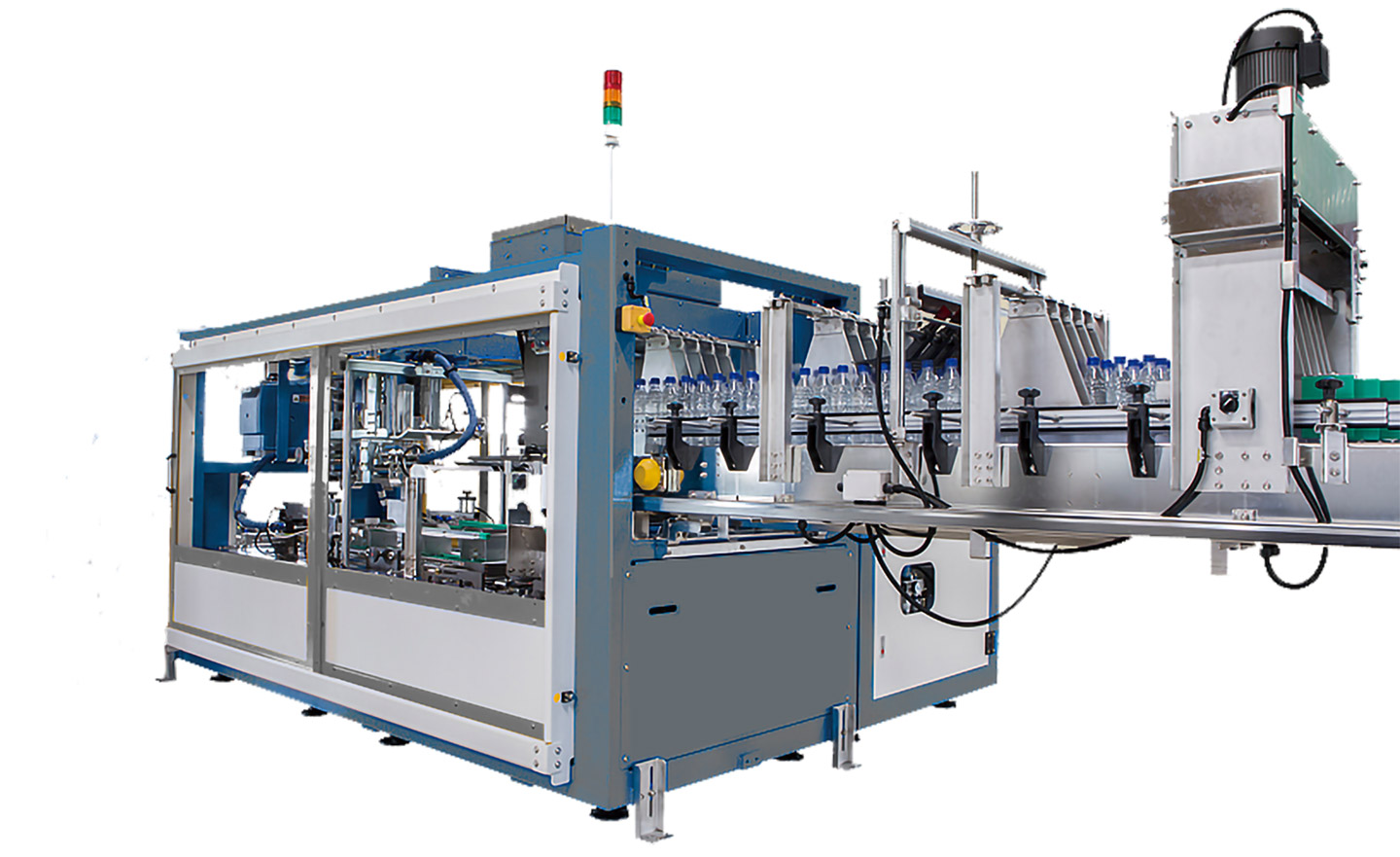 Wrap Around Case Packer for Bottles and Cans in Beverage Lines