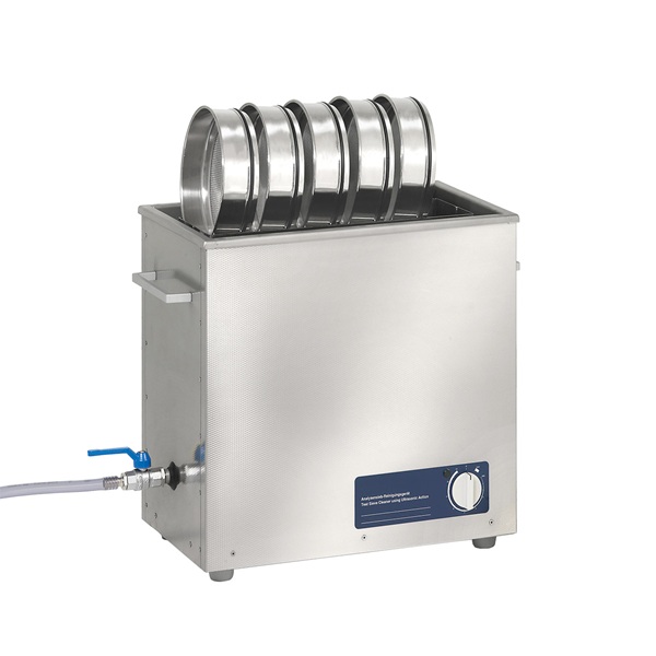 Ultrasonic cleaning systems for test sieves